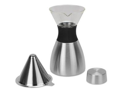 Кофеварка POUR OVER, 1000 мл, серебристый/черный