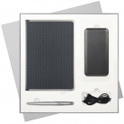 Подарочный набор Carbon/Lyon/Carbon PB (Ежедневник недат А5, Ручка, Power Bank)